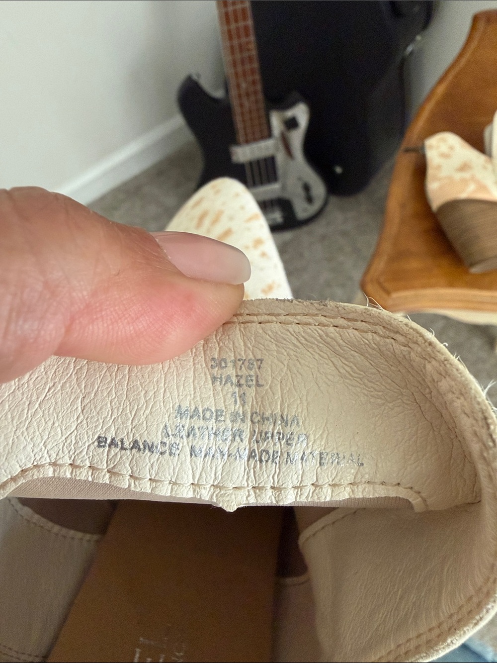 Michael Shannon Cream and Tan Cowhide Ankle Booties - Picture 7 of 7